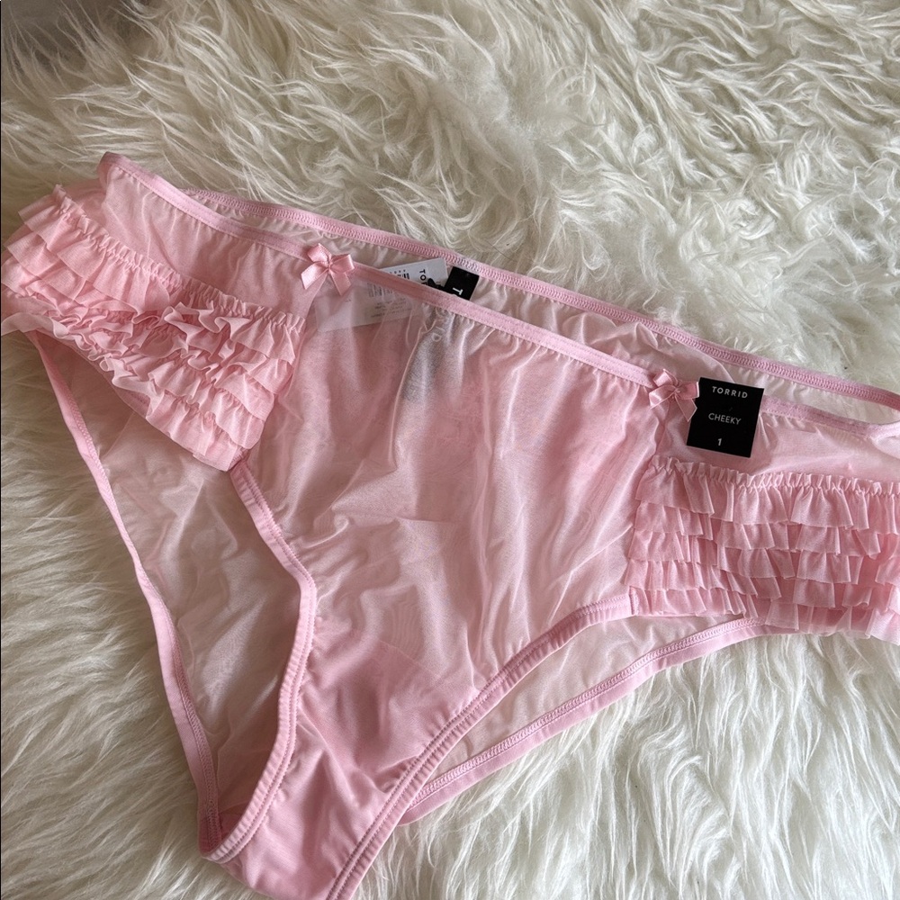 NWT Torrid Mesh Mid Rise Rumba Panty Size 1